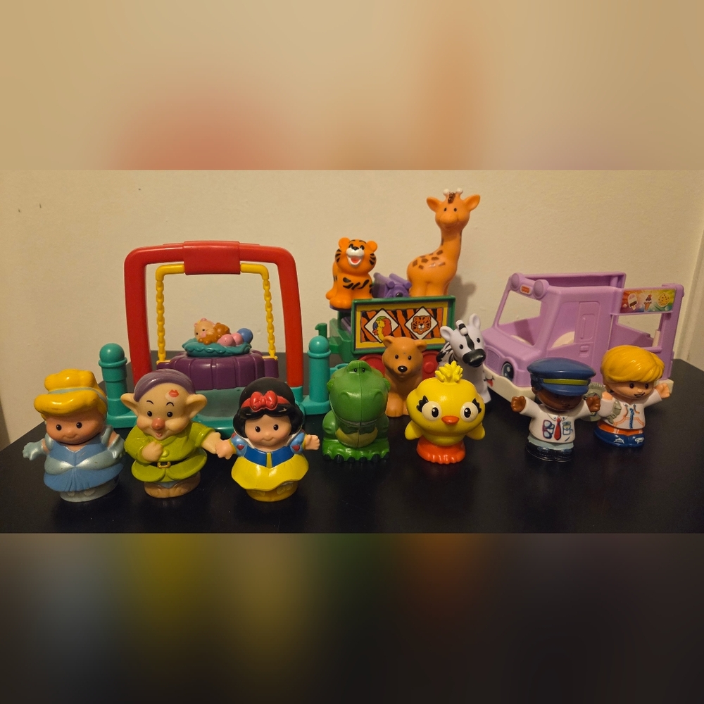 Little People Bundle - Princess Toy Story Ice Cream Truck Baby Swing Zoo Animals